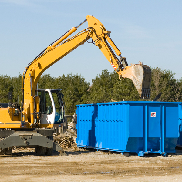 what size residential dumpster rentals are available in Garrattsville